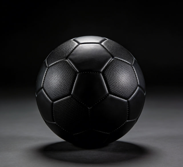 哑光黑训练足球